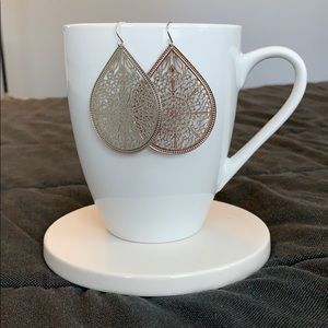 Silver tone earrings